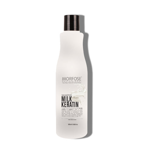 Morfose Milk Keratin Shampoo, Repairs and Protects, Fuller, Healthier, Softer Look, Eliminates Dryness, Damage, Removes Excess Oil on Hair and Scalp, 33.81 Fl oz…
